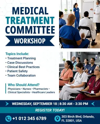 Medical Treatment Committee Workshop Flyer Template