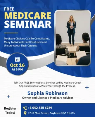 Medicare Seminar Informational Flyer Template