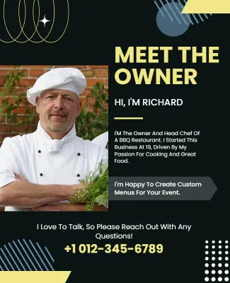 Meet the Owner Introduction Flyer Template
