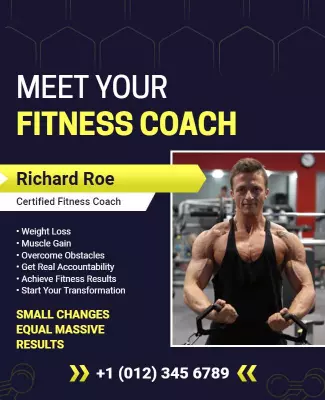 Meet Your Personal Fitness Coach Flyer Template