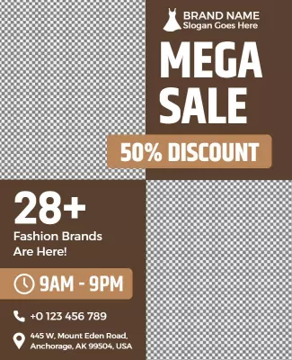 Mega Fashion Sale Discount Flyer Template
