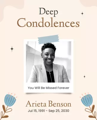 Memorial and Condolence Tribute Flyer Template