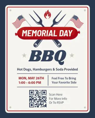 Memorial Day BBQ Celebration Event Flyer Template
