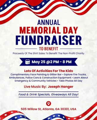 Memorial Day Fundraiser Event Flyer Template