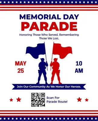 Memorial Day Parade Event Flyer Template