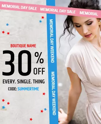 Memorial Day Weekend Sale Fashion Flyer Template