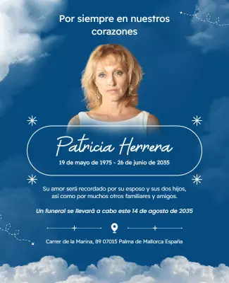 Memorial Tribute Announcement Flyer Template