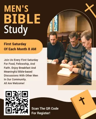 Men's Bible Study Event Flyer Template