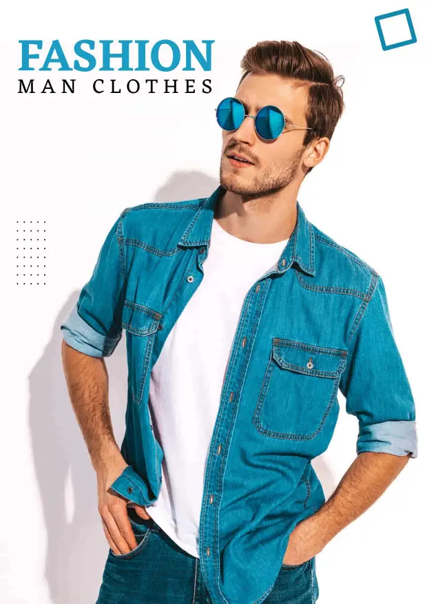 Men's Fashion Clothing Collection Catalog Brochure Template