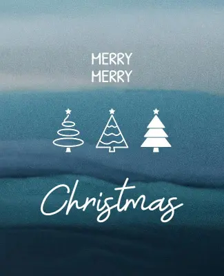 Merry Christmas Holiday Greeting Poster Template