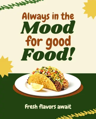 Mexican Cuisine Promotion Food Poster Template