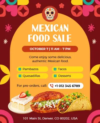 Mexican Food Sale Event Flyer Template