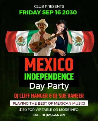 Mexico Independence Day Party Flyer Template