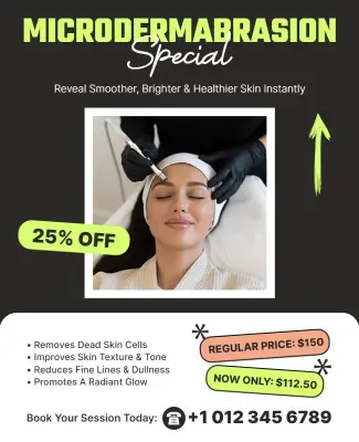 Microdermabrasion Skin Treatment Promotion Flyer Template