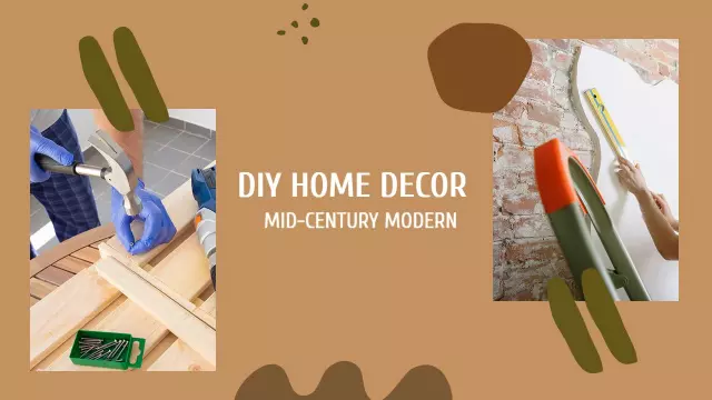 Mid-Century Modern DIY Home Decor YouTube Thumbnail Template
