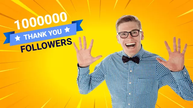 Milestone Celebration Thank You Followers Trending YouTube Thumbnail Template
