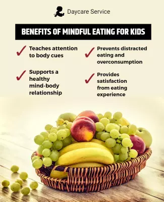 Mindful Eating Benefits for Kids Flyer Template