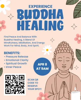 Mindfulness and Spiritual Growth Buddha Healing Flyer Template