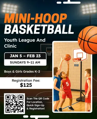 Mini-Hoop Basketball Event Flyer Template
