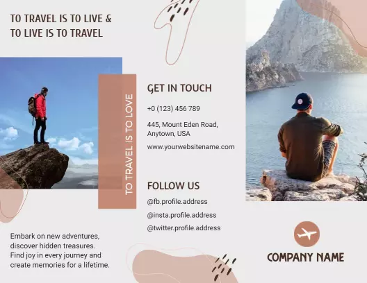 Minimalist Adventure Travel Services Brochure Template
