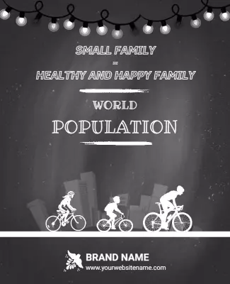 Minimalist Black Family Health Awareness Poster Template
