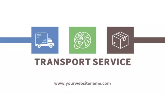 Minimalist Blue Transportation Service Business Card Template