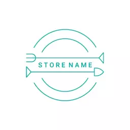 Minimalist Circle Design Featuring Store Name Logo Template