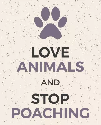 Minimalist Elegant Animal Protection Awareness Poster Template