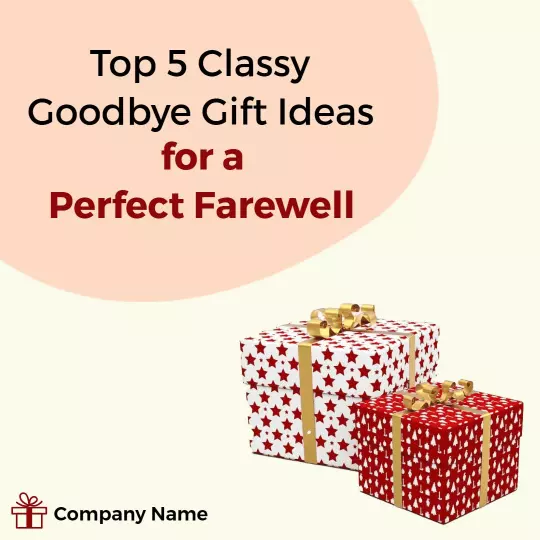 Minimalist Farewell Gift Ideas in Red and White Packaging Ad Template