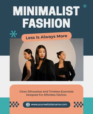 Minimalist Fashion Trends Promotional Poster Template