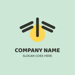 Minimalist Firefly Design with Soft Yellow Accent Logo Template