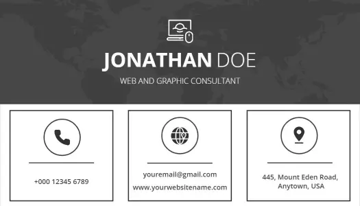 Minimalist Gray Web Designer Business Card Template