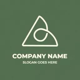 Minimalist Green A Letter Design with Soft Shapes Logo Template