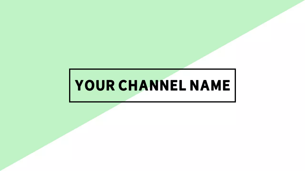 Minimalist Green and White Design for Your YouTube Channel Banner Template