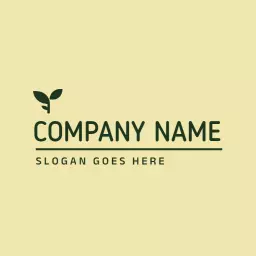 Minimalist Green Leaf Design for Eco-Friendly Company Logo Template