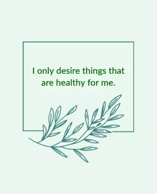 Minimalist Green Wellness Affirmation Poster Template