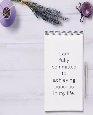 Minimalist Inspirational Success Commitment Poster Template