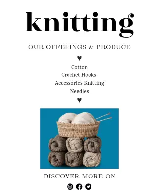 Minimalist Knitting Flyer Template