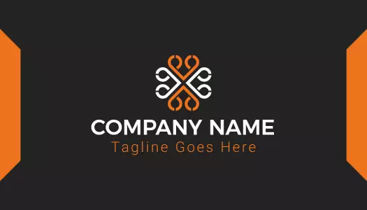 Minimalist Orange Corporate Professional Business Card Template