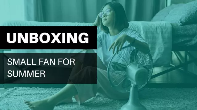 Minimalist Small Fan Unboxing Summer YouTube Thumbnail Template