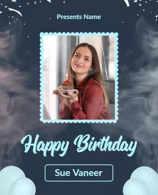 Minimalist Smoke Birthday Flyer Template