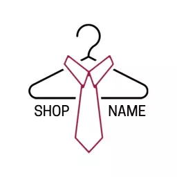 Minimalist Tie Design for Elegant Fashion Shop Logo Template
