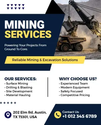 Mining Service Flyer Template