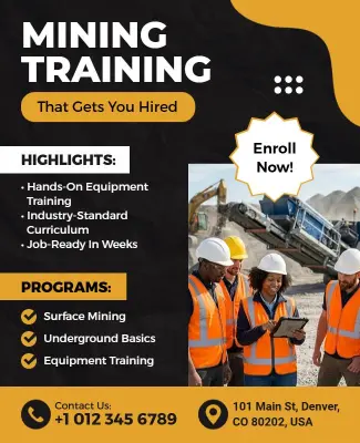 Mining Skills Training Program Flyer Template