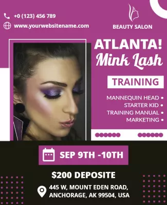 Mink Lash Training Event Flyer Template