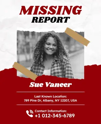 Missing Person Poster Template