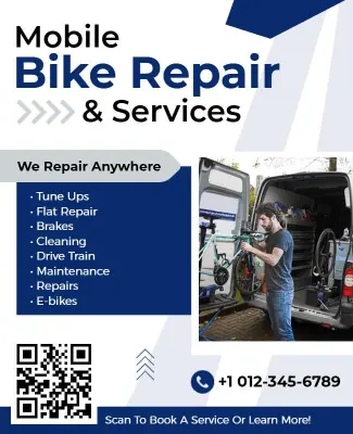 Mobile Bike Repair Services Flyer Template