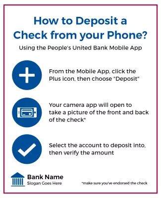 Mobile Check Deposit Guide Flyer Template