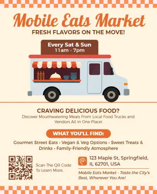 Mobile Eats Market Event Flyer Template