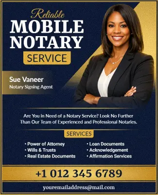 Mobile Notary Service Promotional Flyer Template